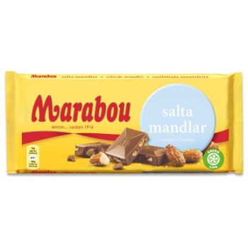Marabou Salta Mandlar, Vollmilchschokolade mit gesalzenen Mandeln, 200g